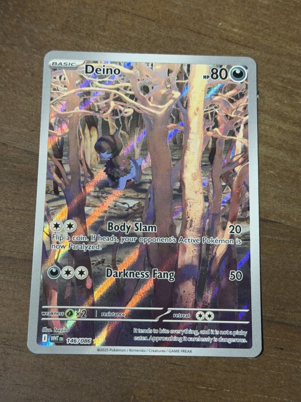 Pokemon Deino 146/086 English Raw EX NM